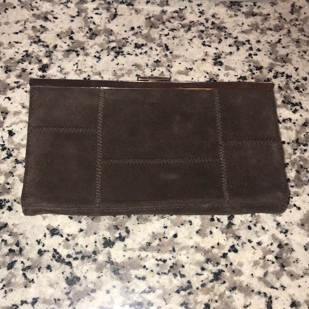 Banana Republic Brown Suede Clutch